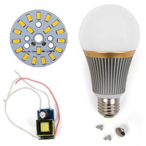 LED Light Bulb DIY Kit SQ-Q23 9 W (warm white, E27), Dimmable LED Light Bulb DIY Kit SQ-Q23 9 W (warm white, E27), Dimmable